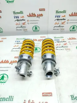 جا پایه عقب موتور هوندا فنری اسپرت زرد طلایی