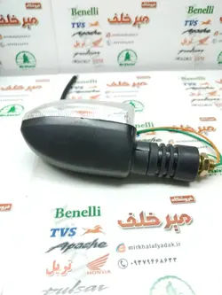 چراغ راهنما موتور پالس 180 200 220 شیشه سفید هندی