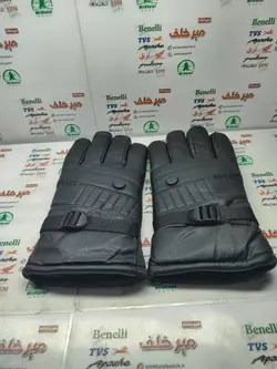 دستکش چرمی زمستانه مشکی خارجی