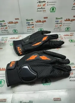 دستکش حرفه ای پروتکشن دار (ضربه گیر) اسپرت ktm کی تی ام نارنجی