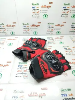 دستکش نیمه انگشتی حرفه ای پروتکشن دار (ضربه گیر) اسپرت مدل هوندا قرمز