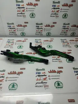 دسته (کتی) کلاچ و ترمز تاشو رنتال cnc حرفه ای اسپرت موتور کاوازاکی kawasaki سبز