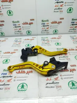 دسته (کتی) کلاچ و ترمز رنتال cnc حرفه ای اسپرت موتور بنلی 250 قدیم و 300 دوسیلندر قدیم و جدید نیوفیس و ریس زرد طلایی