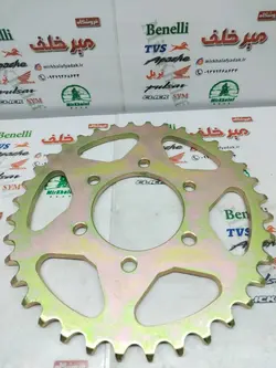 دنده (طبق) خورشیدی زنجیر چرخ عقب موتور تریل روان قدیم 6 پیچ کوچک (سایز 520)