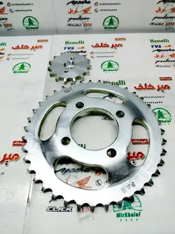 دنده (طبق) زنجیر چرخ عقب و جلو موتور tvs راکس و نئو (درجه 1)