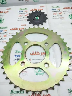 دنده (طبق) زنجیر چرخ عقب و جلو موتور پالس 180 ug4 (بدون هندل) (سایز 520) هندی