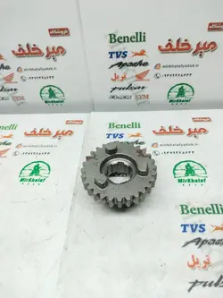 دنده کوچک کشویی گیربکس هوندا 125 و 150 و تریل gy 125 150 جی وای پیشرو زیپ استار و گلد رادیسون و xl ایکس ال (28 دندانه)