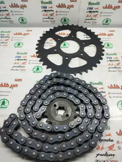 ست دنده (طبق) زنجیر چرخ عقب و جلو موتور پالس ns 200 ان اس و rs ار اس هندی