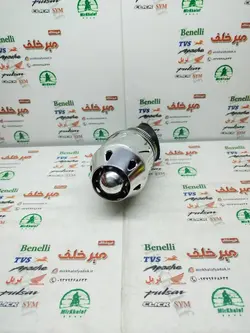 فیلتر (ابر) هواکش اسپرت توربو انواع موتورسیکلت خم دار استیل نقره ای سفید