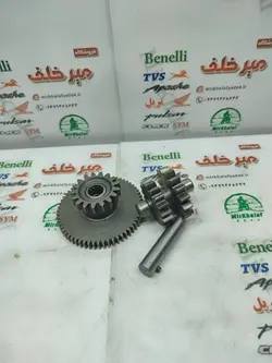 دنده 2 دو قلو استارت موتور هوندا 150 و تریل 150 (دنده کوچک 14 و 16 دندانه) (دنده بزرگ 18 و 62 دانه)