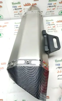 اگزوز قهرمانی برند اکروپاویچ 6 گوش بست سرخود سایلنسردار نقره ای