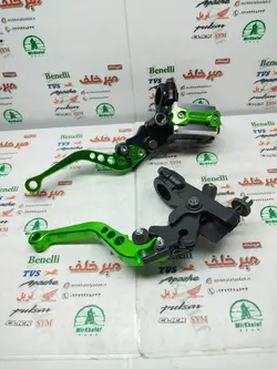 ست کامل پمپ ترمز و قلوه کلاچ اسپرت رنتال cnc انواع موتورسیکلت ها (سبز)
