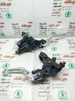 ست کامل پمپ ترمز و قلوه کلاچ اسپرت رنتال cnc انواع موتورسیکلت ها استیل (نقره ای)