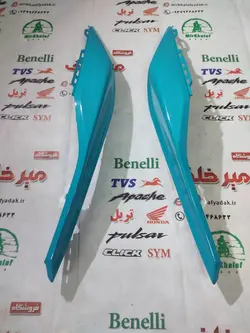 قاب (کاور فلاپ دمی) گیتاری زیر زین موتور یاماها طرح ایروکس جدید نیوفیس nvx ابی فیروزه ای (سمت راست)