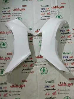 قاب (کاور فلاپ) بغل بلوری چراغ جلو موتور یاماها طرح ایروکس جدید نیوفیس nvx سفید براق (سمت راست)