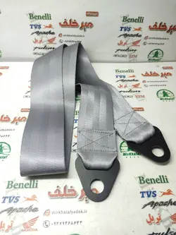 کمربند زین سر فلزی مخصوص تمامی موتورسیکلت ها طوسی نقره ای