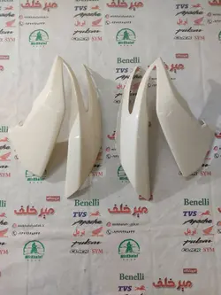 قاب (کاور فلاپ) بغل بلوری چراغ جلو موتور یاماها طرح ایروکس قدیم nvx سفید خام (سمت چپ)