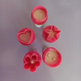 کاتر فشاری 5 تایی خارجی قلب دایره دکمه ستاره گل پنج برگ