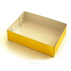جعبه شیرینی ۷۵۰ گرمی طلایی - شرکت طلای سفید