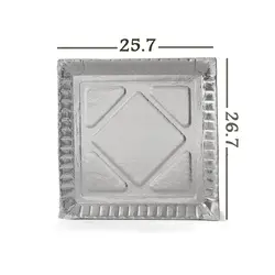 دیس مربع سه لایه نقره ای