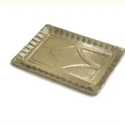 سینی مقوایی مستطیلی نقره ای