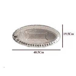 سینی بیضی نقره ای