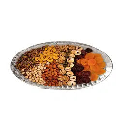 سینی بیضی نقره ای