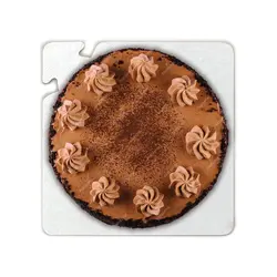 سینی کیک دسته دار مربع سفید 27