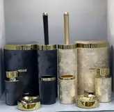 سرویس دستشویی پنج پارچه لوکس چرمی گلد طرح جدید برند بتیس (ارسال رایگان)