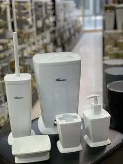 سرویس دستشویی پنج پارچه سفید سمفونی با ارسال رایگان