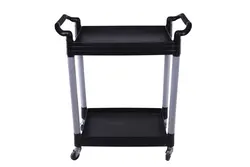 ترولی دو طبقه کوچک مشکی - ژرف استیل