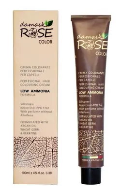 رنگ مو 8/00بلوند روشن ویژه رزداماسک rose damask