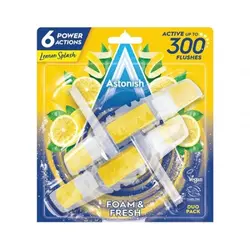 خوشبو کننده و ضد عفونی کننده توالت فرنگی استونیش Astonish اصل انگلیس رایحه لیمو 600 بار مصرف