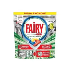 قرص ظرفشویی فیری Fairy پلاتینوم پلاس بسته 75 عددی