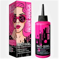 شامپو رنگ بد گرل Bad Girl رنگ تمشکی مدل Neon Shock حجم 150 میل