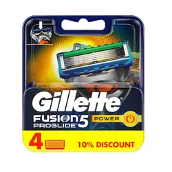 یدک ژیلت Gillette پنج لبه مدل Fusion 5 Power Proglide بسته 4 عددی