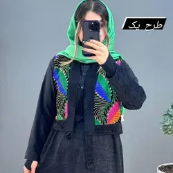 ست 3 تیکه  مخمل سنتی سارافون و کت سوزن دوزی