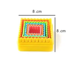 کاتر شیرینی پزی به گز مدل مربع مجموعه 5 عددی - قیمت و خرید آنلاین - قاطی پاتی