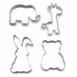 کاتر شیرینی پزی نسکو مدل حیوانات بسته 4 عددی - قیمت و خرید آنلاین - قاطی پاتی