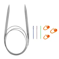 میل بافتنی پونی مدل گرد کد 8 به همراه سوزن کاموا و سنجاق نشانه گذار - قیمت و خرید آنلاین - قاطی پاتی