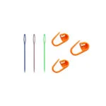 میل بافتنی پونی مدل گرد کد 8 به همراه سوزن کاموا و سنجاق نشانه گذار - قیمت و خرید آنلاین - قاطی پاتی