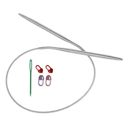 میل بافتنی مدل 40cm-PACK-0.4 به همراه سنجاق نشانه گذار بافتنی و سوزن دوخت کاموا مجموعه 6 عددی - قیمت و خرید آنلاین - قاطی پاتی