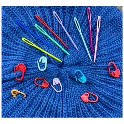 قلاب بافتنی مدل ZHL-S-3.0mm به همراه سنجاق نشانه گذار بافتنی و سوزن دوخت کاموا مجموعه 4عددی - قیمت و خرید آنلاین - قاطی پاتی