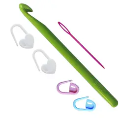 قلاب تریکو بافی مدل G.co-09 کد 09 به همراه سوزن دوخت کاموا و سنجاق نشانه گذار بافتنی مجموعه 6 عددی - قیمت و خرید آنلاین - قاطی پاتی