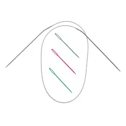 میل بافتنی مدل سیم بکسلی کد 80cm-PACK-0.2 به همراه سوزن دوخت کاموا مجموعه 3 عددی - قیمت و خرید آنلاین - قاطی پاتی