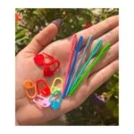 قلاب بافتنی مدل ZHL-1.5 کد 1.5 به همراه سنجاق نشانه گذار بافتنی و سوزن دوخت کاموا مجموعه 4 عددی - قیمت و خرید آنلاین - قاطی پاتی