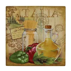 کاشی کارنیلا طرح نقاشی روغن زیتون و ماکارونی و فلفل دلمه ای کد wkk3110 - قیمت و خرید آنلاین - قاطی پاتی