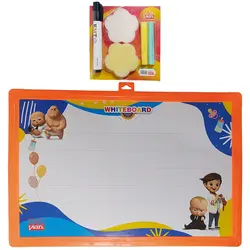 تخته وایت بورد ویان مدل EB75-baby-boss سایز 45 × 30 سانتی‌متر به همراه پاک کن، ماژیک و گچ - قیمت و خرید آنلاین - قاطی پاتی