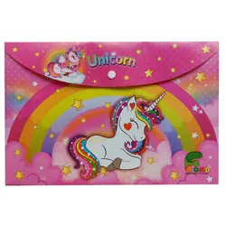 پوشه دکمه دار فاند مدل فانتزی طرح اسب تک شاخ - قیمت و خرید آنلاین - قاطی پاتی