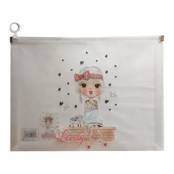 پوشه مدل زیپ دار طرح دخترک - قیمت و خرید آنلاین - قاطی پاتی